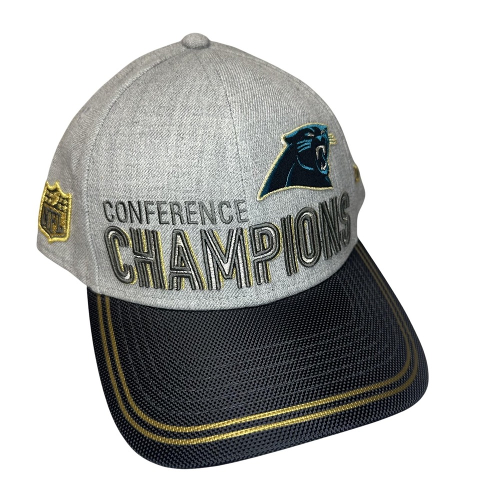 Carolina Panthers‎ Hat Cap Strap Back Gray NFL Football Super Bowl 50 New Era